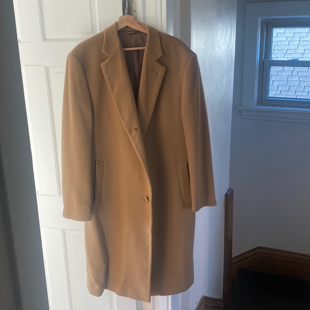 Stafford performance long coat - missing a top button!